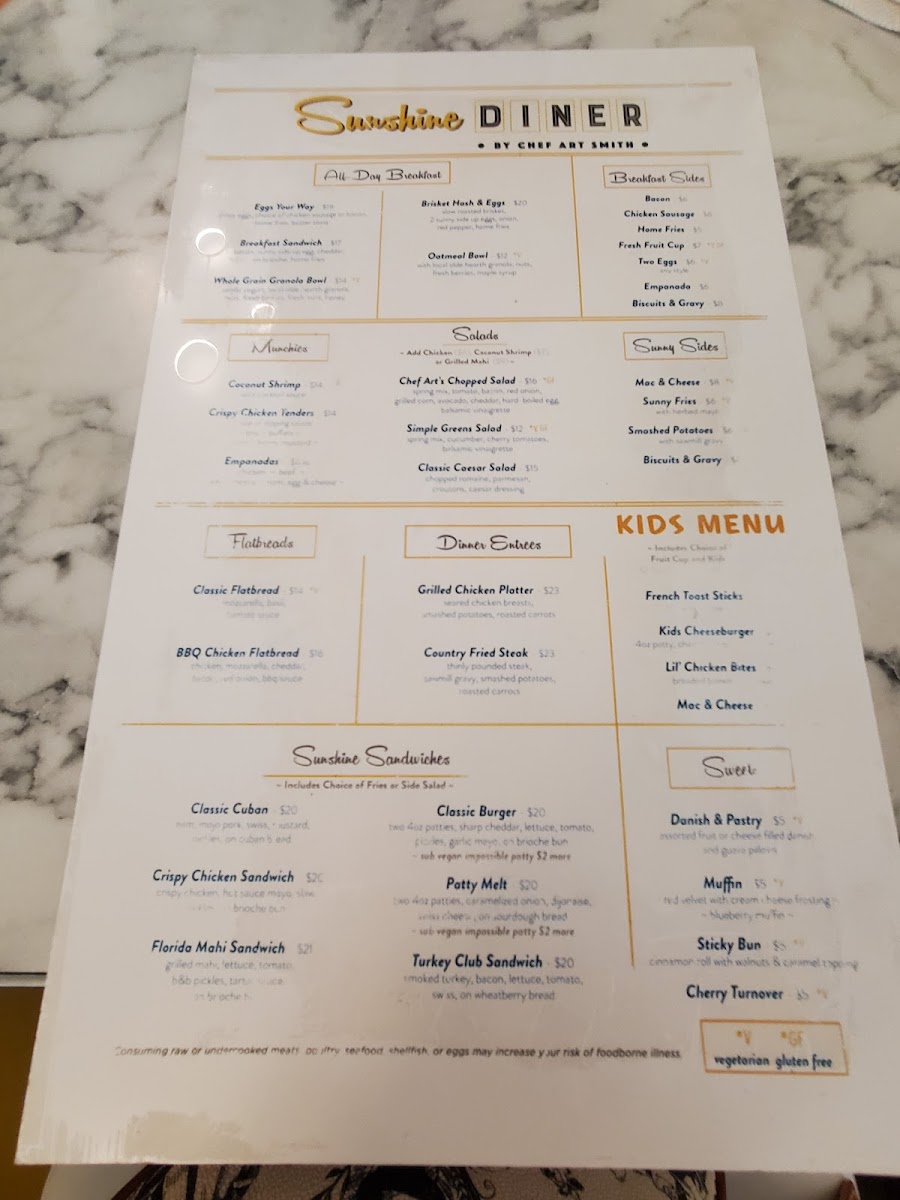 Sunshine diner Menu - Image 4