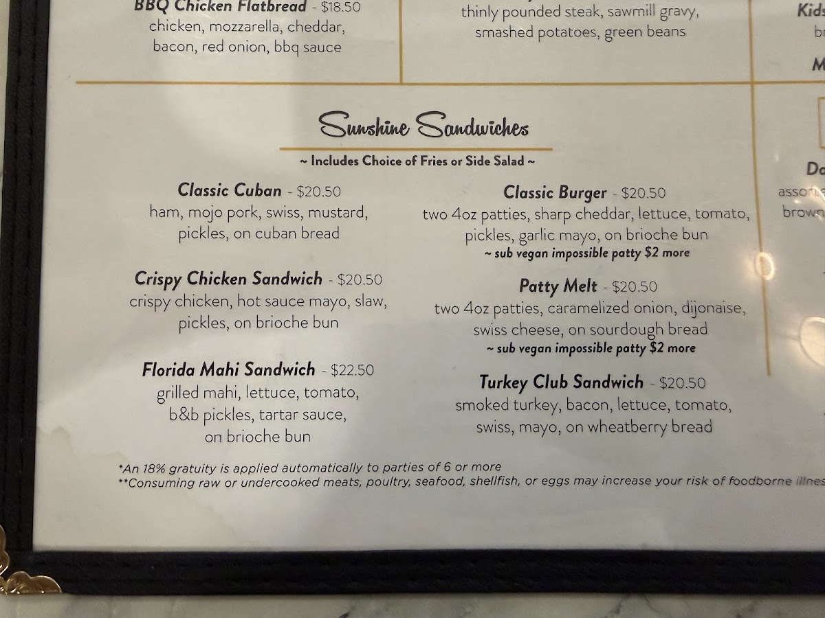 Sunshine diner Menu - Image 5